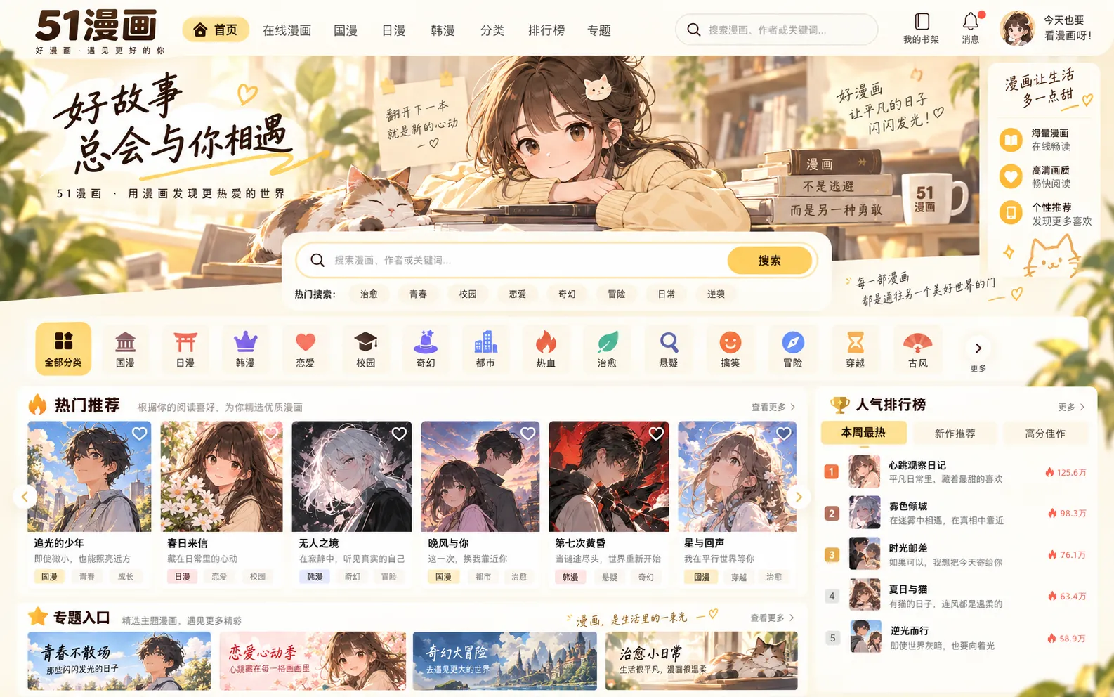 漫画阅读工具内容导航首页