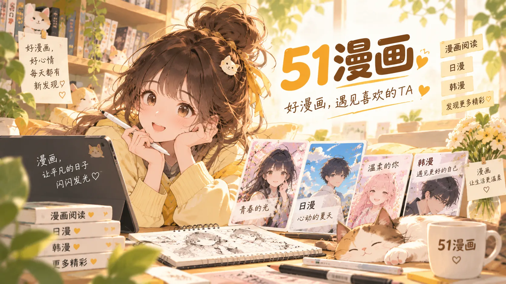 女性漫画创作者进行角色与画面设计
